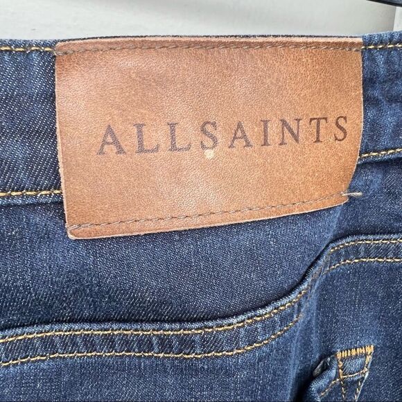 𝅺All Saints Button Front Denim Jean Skirt Size 8 Casual - Picture 6 of 8